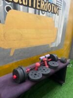 Barely Used 30kg Plastic Adjustable Dumbbell With 10kg and 2 1.5kg And Sit Up - Image 12