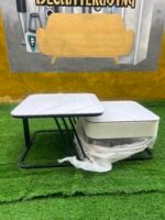 Brand New 2in1 Real Marble Center Table With Leather Finishing