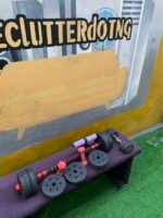 Barely Used 30kg Plastic Adjustable Dumbbell With 10kg and 2 1.5kg And Sit Up - Image 7